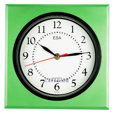 Jam Dinding Analog Polos Minimalis Esa Hijau JDES80TDHIJ