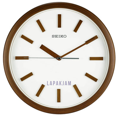 Jam Dinding Analog Polos Minimalis Seiko Coklat JDSEQX681BBRO