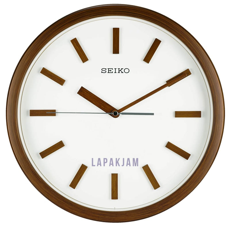 Jam Dinding Analog Polos Minimalis Seiko Coklat JDSEQX681BBRO