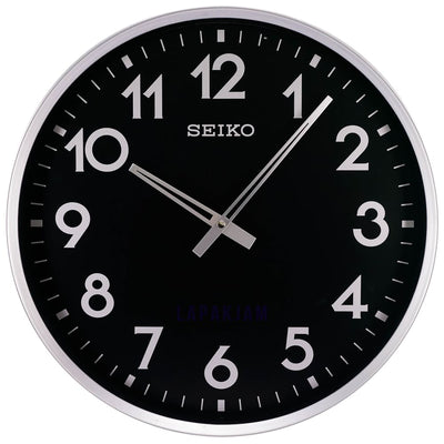 Jam Dinding Analog Polos Minimalis Seiko Hitam JDSEIKQXA560AHIT