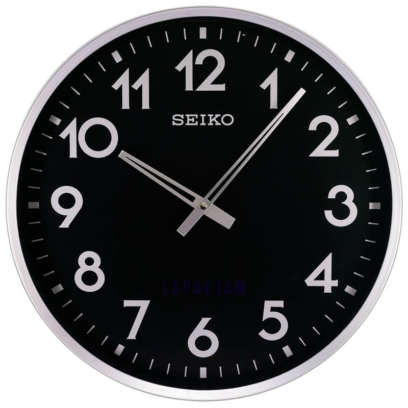 Jam Dinding Analog Polos Minimalis Seiko Hitam JDSEIKQXA560AHIT
