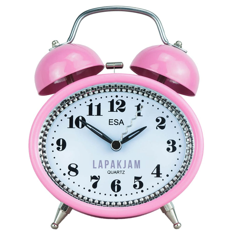 Jam Weker Analog Polos Minimalis Esa Pink WEES840PIN