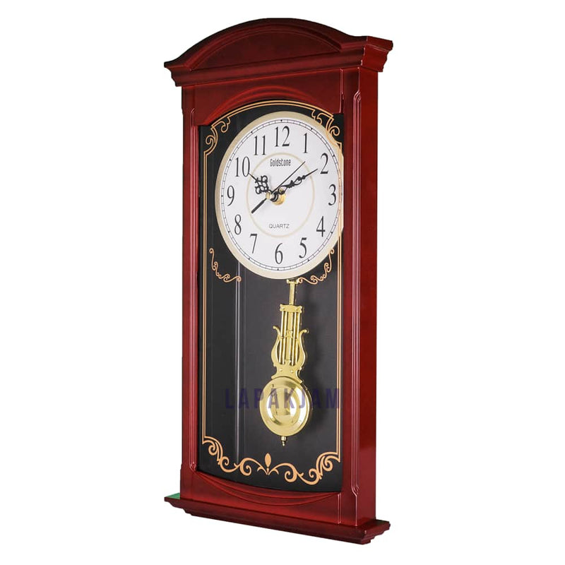 Jam Dinding Analog Polos Minimalis Goldstone Maroon JDESAGS-1521BMAR