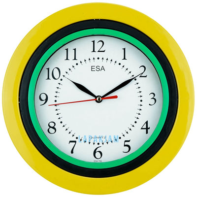 Jam Dinding Analog Polos Minimalis Esa Kuning JD020ESA759KUN