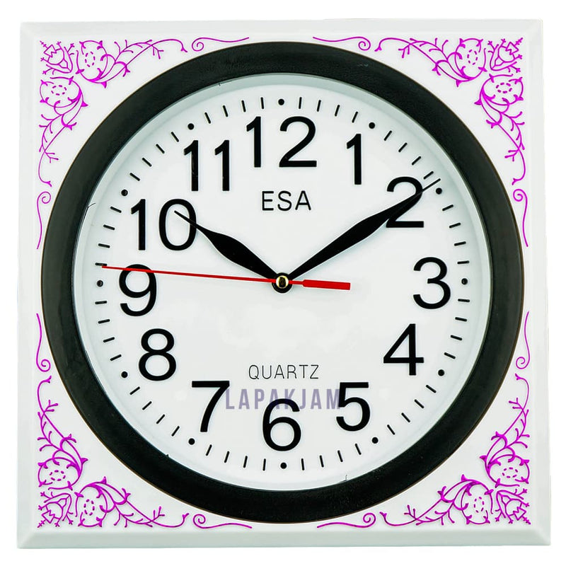 Jam Dinding Analog Polos Minimalis Esa Pink JD33ESAPIKA