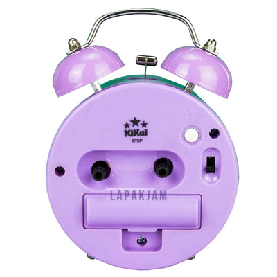 Jam Weker Analog Polos Minimalis Kikai ungu WEKIKAKK610DUNG