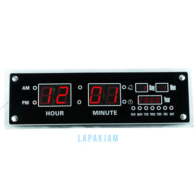 Jam Dinding Digital LED Polos Minimalis Esa Silver JD0365LED580SI