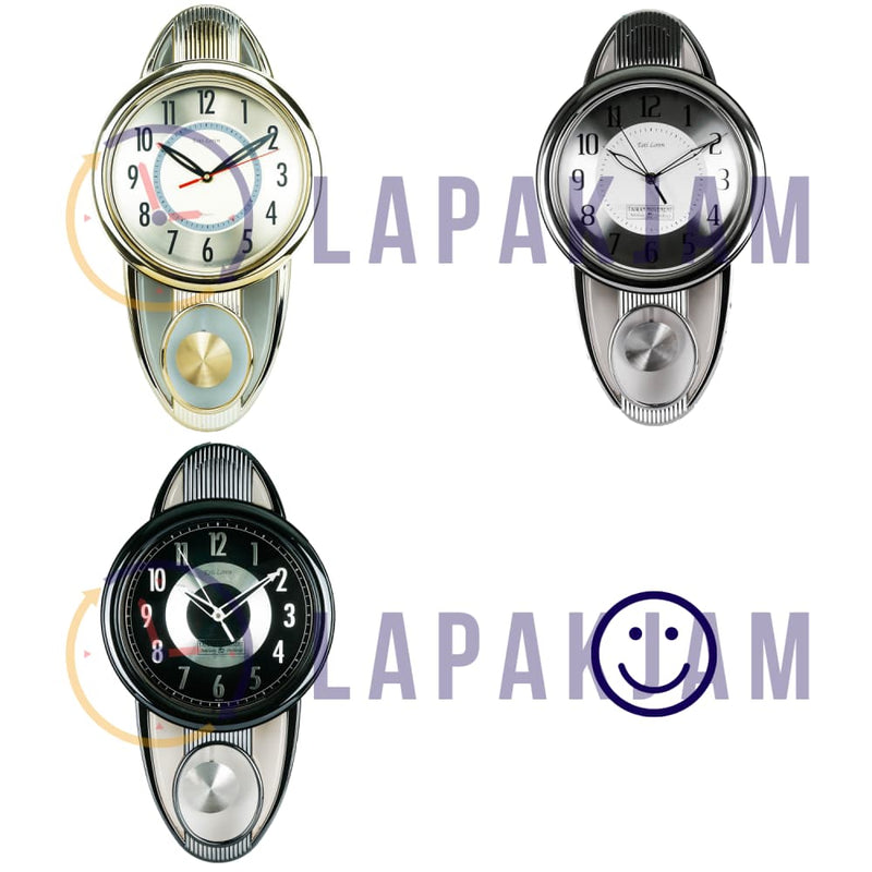 Jam Dinding Bell & Bandul Polos Minimalis Estiloren Gold JDTICRT1T-2OL
