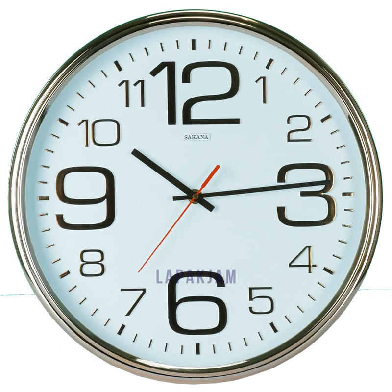 Jam Dinding Analog Polos Minimalis Sakana Gold JDSAKA649CGOL