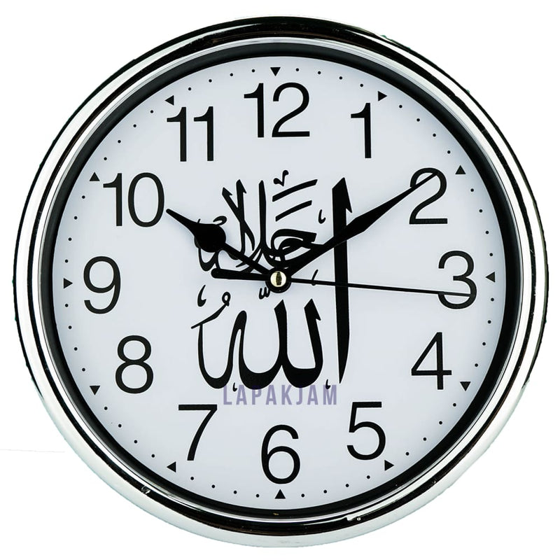 Jam Dinding Analog Nuansa Islami Nikko Silver JDNIKKNK-86933PSIL