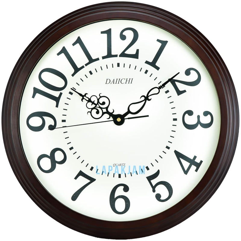 Jam Dinding Analog Polos Minimalis Daiichi Maroon JD05J55-1AR