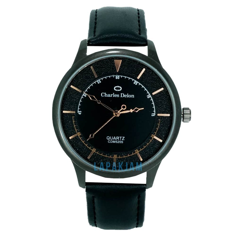 Jam Tangan Analog Formal Charles Delon Hitam 1 JACHARCDM5205KHIT