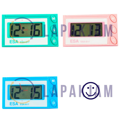 Jam Mobil Digital Polos Minimalis Esa Hijau JMES617HIJ