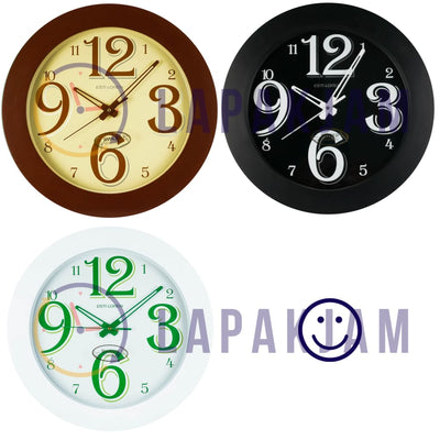 Jam Dinding Analog Polos Minimalis Estiloren Brown JDESTIPTS2155T1-4BRO