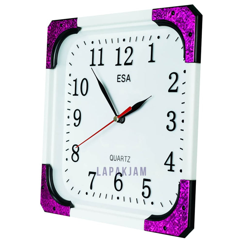 Jam Dinding Analog Polos Minimalis Esa Pink JD028ESA212PIN