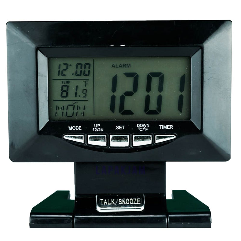 Jam Weker Analog Polos Minimalis Esa Hitam WEES899HIT