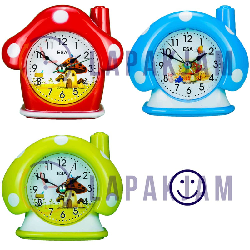 Jam Weker Analog Polos Minimalis Esa Merah WEES110MER