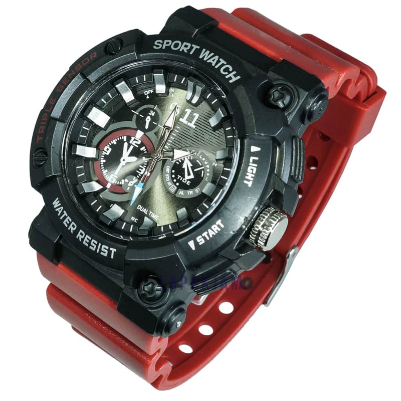 Jam Tangan Analog Casual 511-A1 Merah Hitam JA511-A1AMERHIT