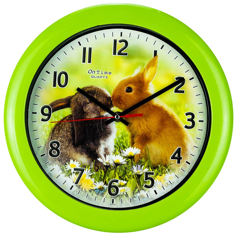 Jam Dinding Analog Animal Ontime Hijau JDON767-A82HIJ