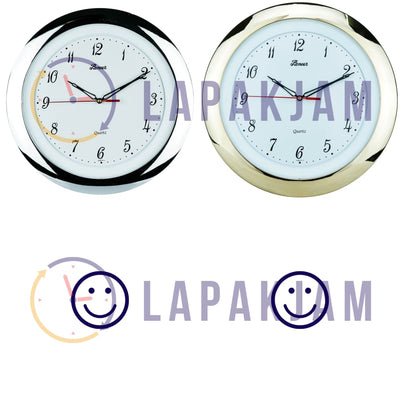 Jam Dinding Analog Polos Minimalis Pioneer Silver JDONCR1P11SL