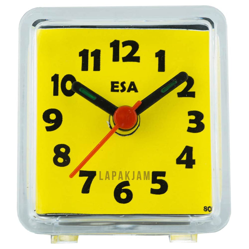 Jam Weker Analog Polos Minimalis Esa Kuning WEES013KUN