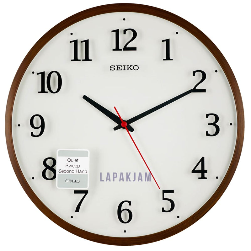 Jam Dinding Analog Polos Minimalis Seiko Coklat JDSEIKQXA731BCOK