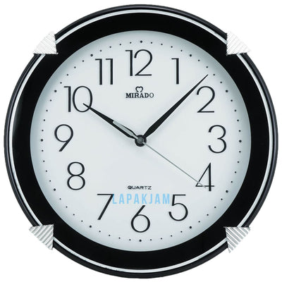 Jam Dinding Analog Polos Minimalis Mirado Silver JD65-806WI-SIL