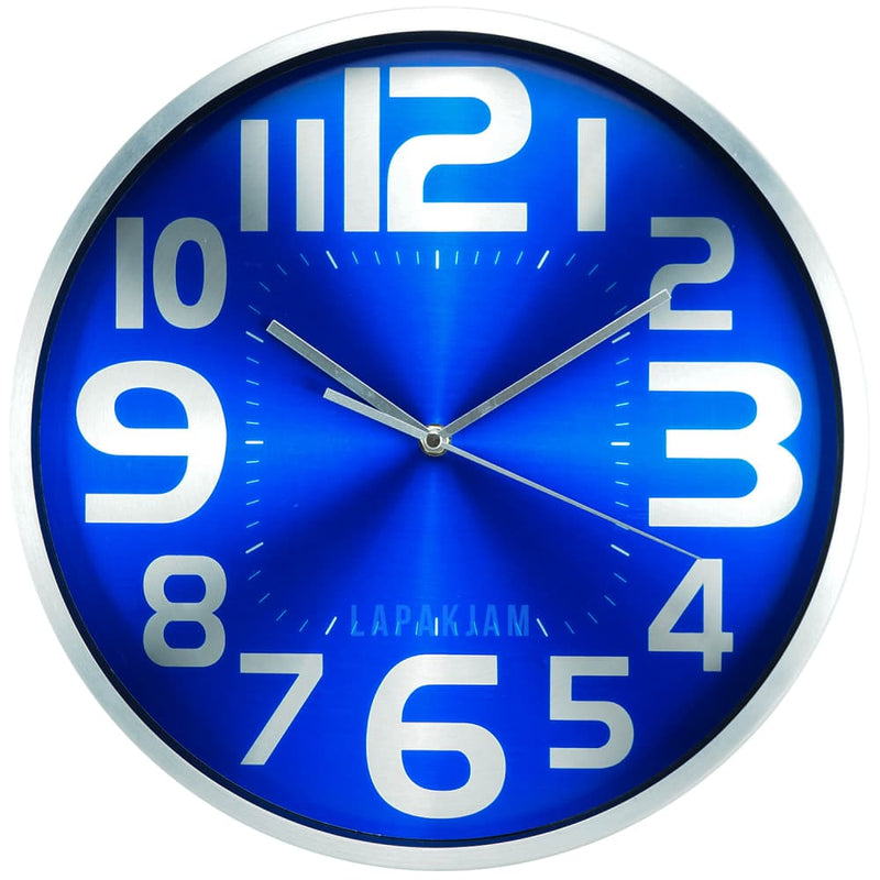 Jam Dinding Analog Polos Minimalis Stainless Biru JDST2814ABIR