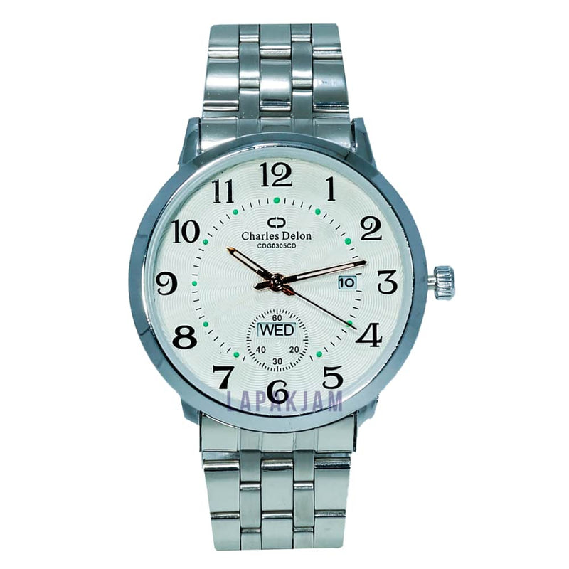 Jam Tangan Analog Formal Charles Delon Silver JACHARWCCDG0305CDRPSIL