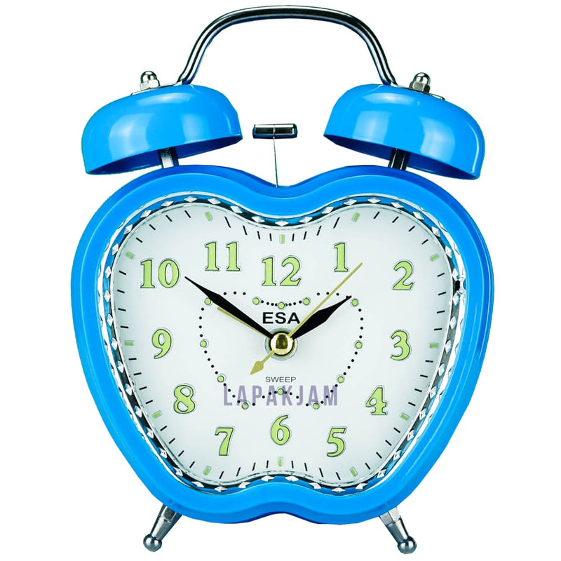 Jam Weker Analog Polos Minimalis Esa Biru WE0070ESA621BI