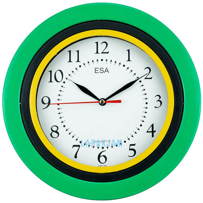 Jam Dinding Analog Polos Minimalis Esa Hijau JD0020ESA759HI