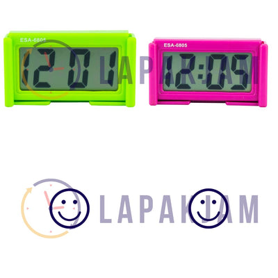 Jam Mobil Digital Polos Minimalis Esa Hijau JMES685HIJ