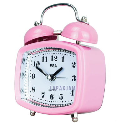 Jam Weker Analog Polos Minimalis Esa Pink WEKIKK837PIN
