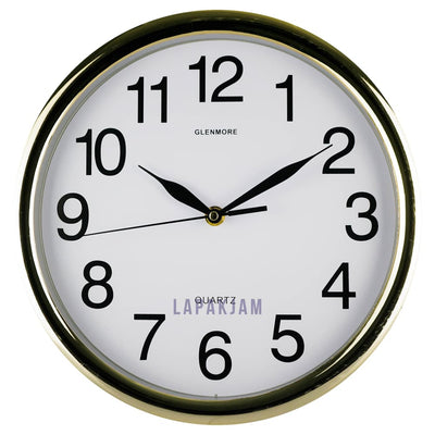 Jam Dinding Analog Polos Minimalis Glenmore Gold JDGLENGM-5581PGOL