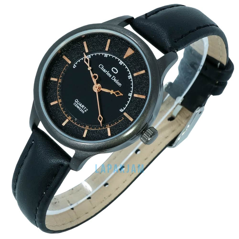 Jam Tangan Analog Formal Charles Delon Hitam JACHARCDW5205KHIT
