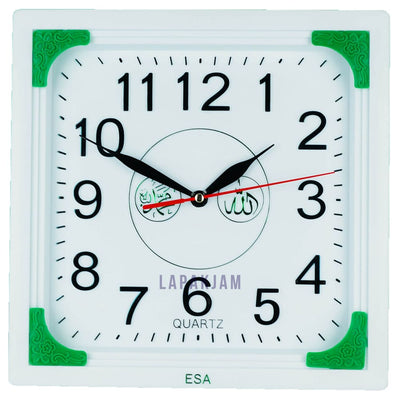 Jam Dinding Analog Nuansa Islami Esa Hijau JDES37IJ