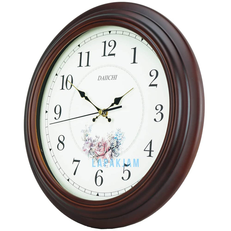 Jam Dinding Analog Polos Minimalis Daiichi Maroon JD10J58-2AR