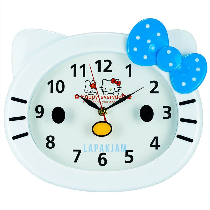 Jam Dinding Analog Karakter Anak HappyDay biru JDHD9902BIR