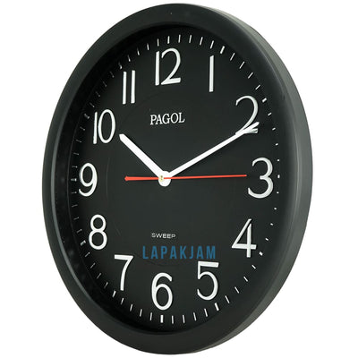 Jam Dinding Analog Polos Minimalis Pagol Silver JDPAPGWS3THITS