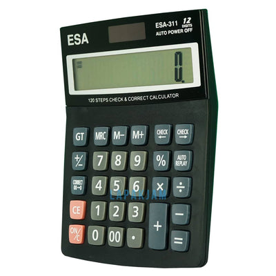 Kalkulator Basic Polos Esa Hitam KLESA331-12CHE