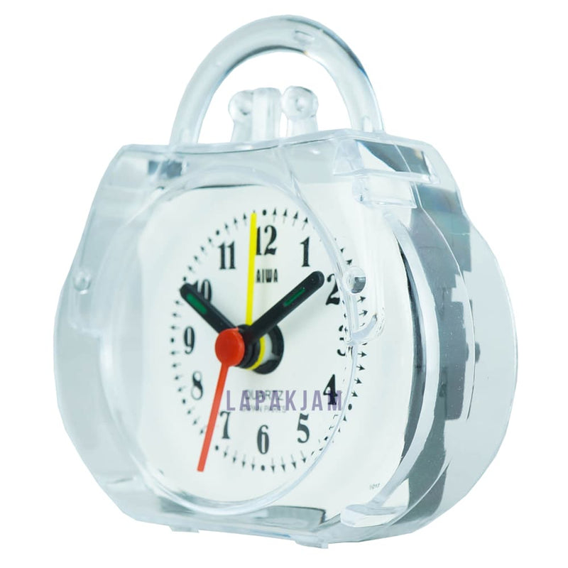 Jam Weker Analog Polos Minimalis Esa Transfarans WEKA841TRA