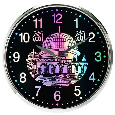 Jam Dinding Analog Nuansa Islami Trendy Silver Chrome JDTRENT-7319NISIL