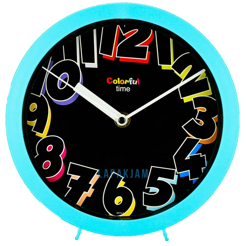 Jam Dinding Analog Polos Minimalis Ontime Biru Muda JDON2017-T7BIR