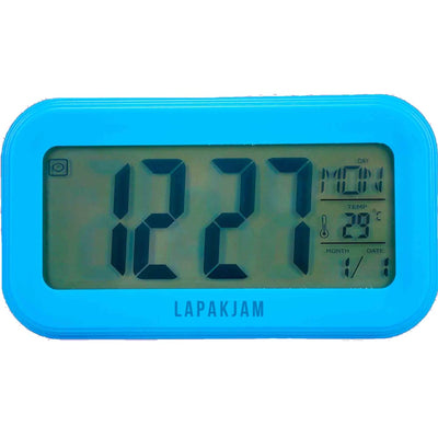 Jam Weker Digital Polos Minimalis Platinum Biru WEPLATP-1603EBIR