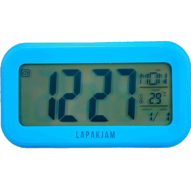 Jam Weker Digital Polos Minimalis Platinum Biru WEPLATP-1603EBIR