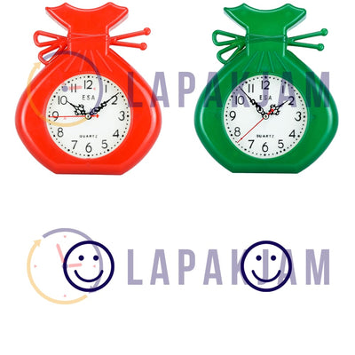 Jam Dinding Analog Permata/Feminim/Norak Esa Merah JD023ESA405MER