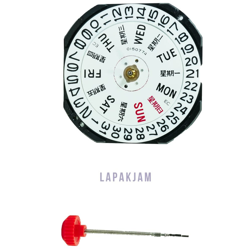 Mesin Jam Tangan VX 43 Tgl/HR Diangka 3