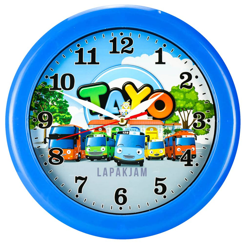 Jam Dinding Analog Karakter Anak Ogana Tayo JDOG888TYBIR