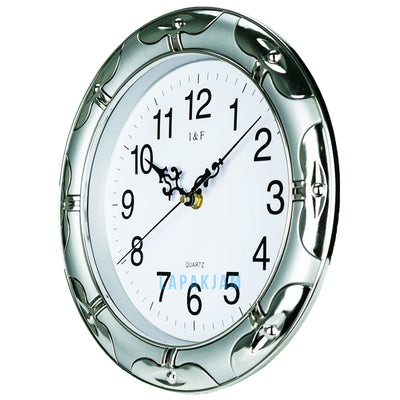Jam Dinding Analog Permata/Feminim/Norak I&f Silver JD0058IF8845SI
