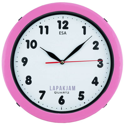 Jam Dinding Analog Custom Esa Pink JD0023ESA848PI